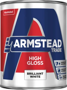 Armstead Trade High Gloss Paint Brilliant White 1L